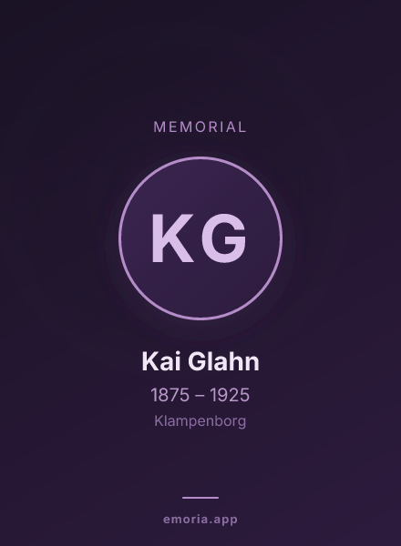 Memorial portrait of Kai Glahn
