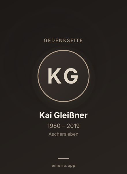 Gedenkportrait von Kai Gleißner