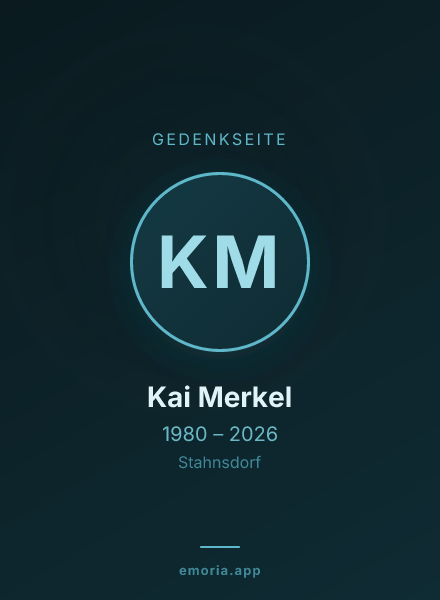 Gedenkportrait von Kai Merkel