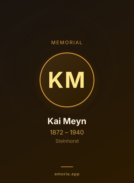 Memorial portrait of Kai Meyn
