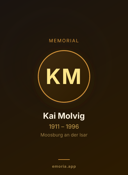 Memorial portrait of Kai Molvig