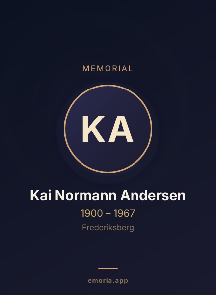 Memorial portrait of Kai Normann Andersen
