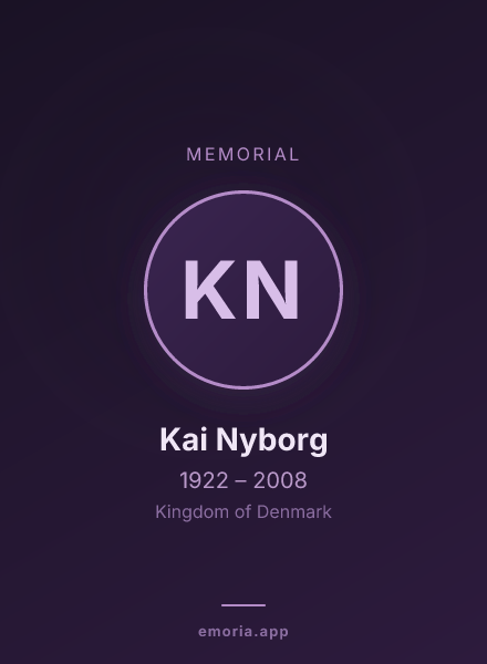 Memorial portrait of Kai Nyborg