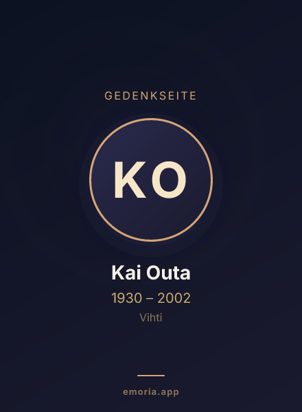 Gedenkportrait von Kai Outa