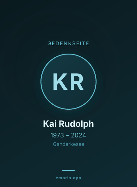 Gedenkportrait von Kai Rudolph