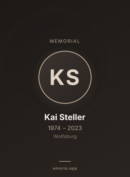 Memorial portrait of Kai Steller