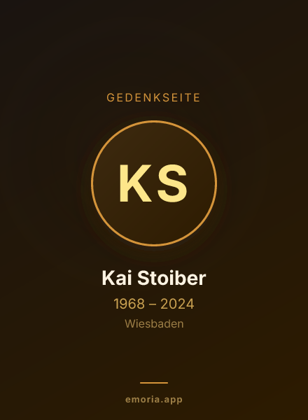 Gedenkportrait von Kai Stoiber