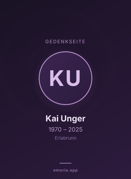 Gedenkportrait von Kai Unger