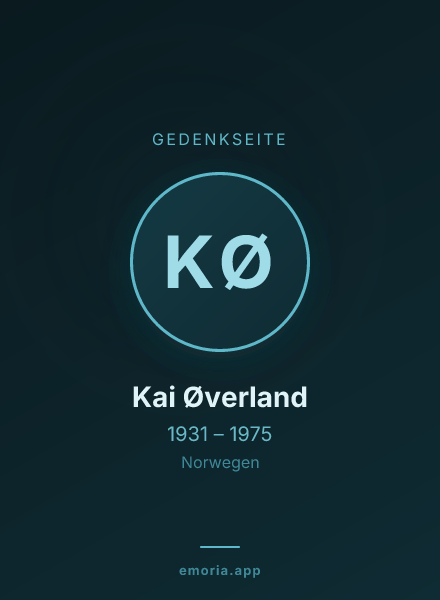 Gedenkportrait von Kai Øverland