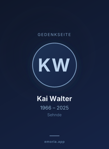 Gedenkportrait von Kai Walter