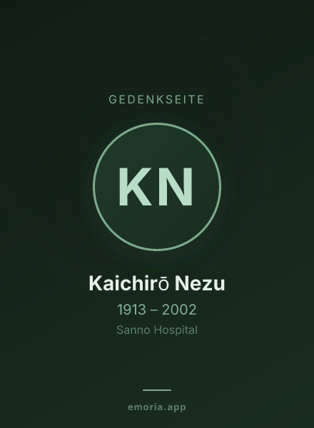 Gedenkportrait von Kaichirō Nezu