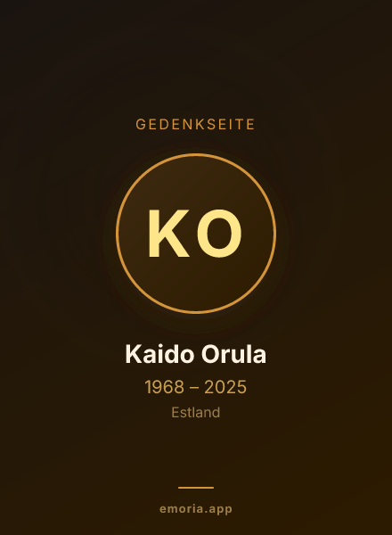 Gedenkportrait von Kaido Orula