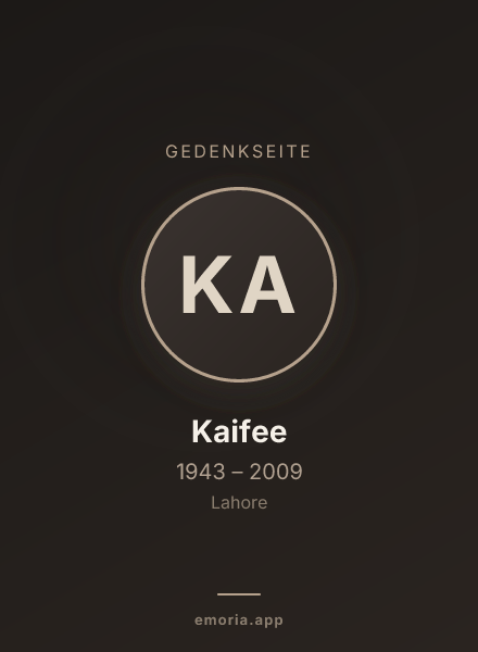 Gedenkportrait von Kaifee