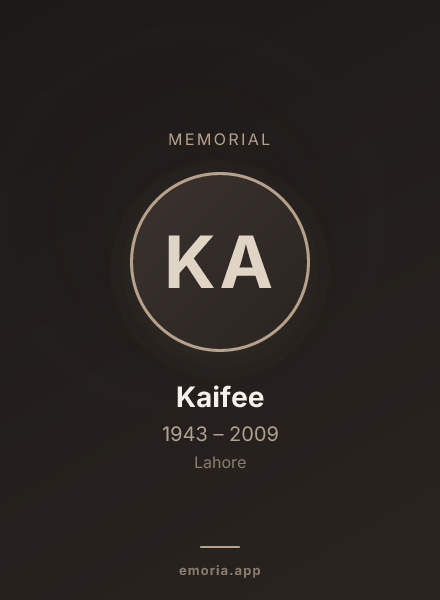 Memorial portrait of Kaifee