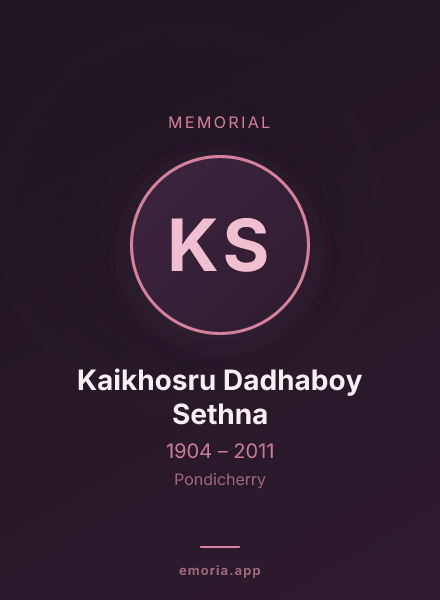 Memorial portrait of Kaikhosru Dadhaboy Sethna