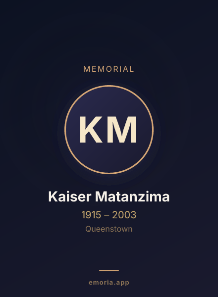 Memorial portrait of Kaiser Matanzima