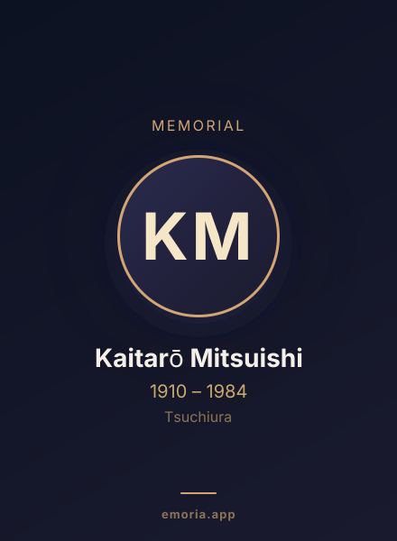 Memorial portrait of Kaitarō Mitsuishi