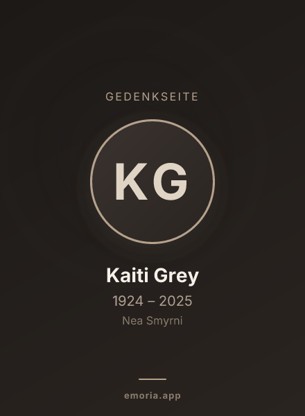Gedenkportrait von Kaiti Grey