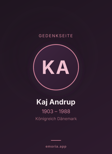 Gedenkportrait von Kaj Andrup