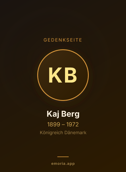Gedenkportrait von Kaj Berg