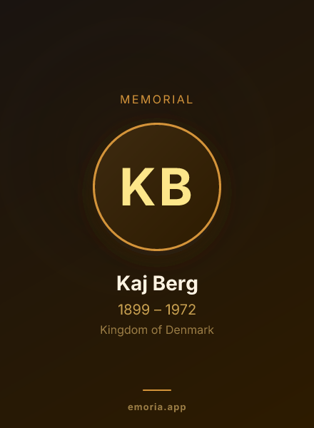 Memorial portrait of Kaj Berg