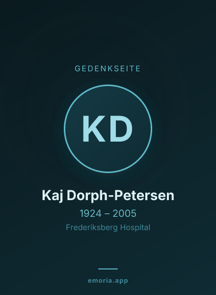 Gedenkportrait von Kaj Dorph-Petersen