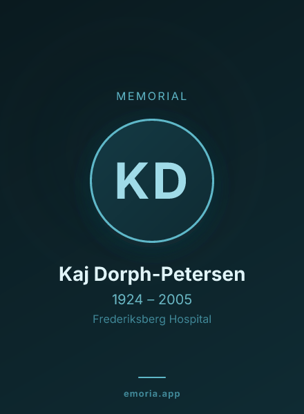 Memorial portrait of Kaj Dorph-Petersen