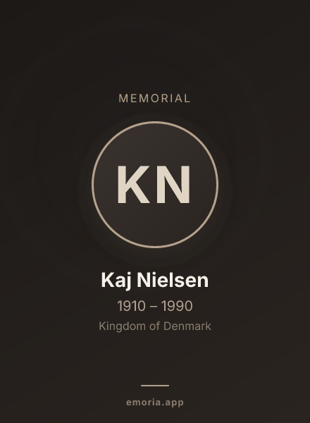 Memorial portrait of Kaj Nielsen