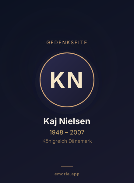 Gedenkportrait von Kaj Nielsen