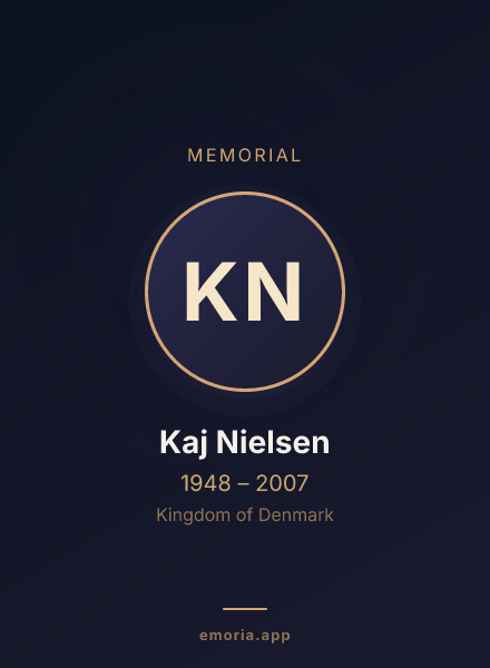 Memorial portrait of Kaj Nielsen