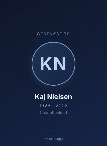 Gedenkportrait von Kaj Nielsen