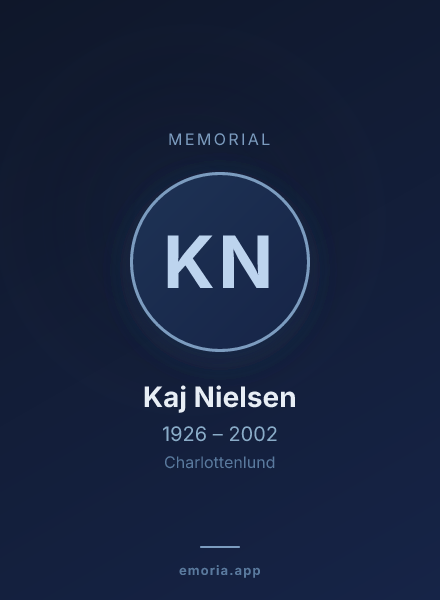 Memorial portrait of Kaj Nielsen