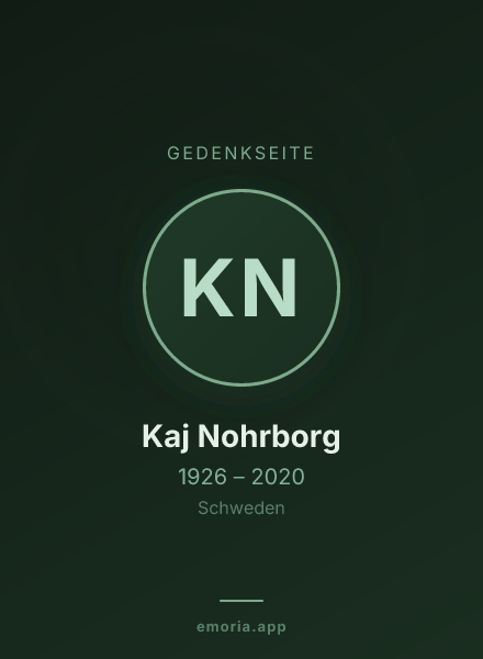 Gedenkportrait von Kaj Nohrborg