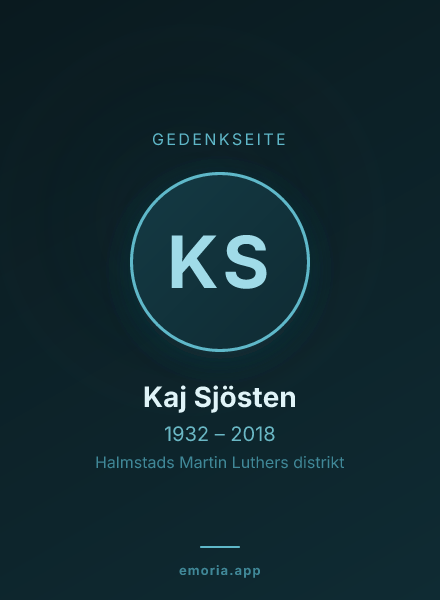 Gedenkportrait von Kaj Sjösten
