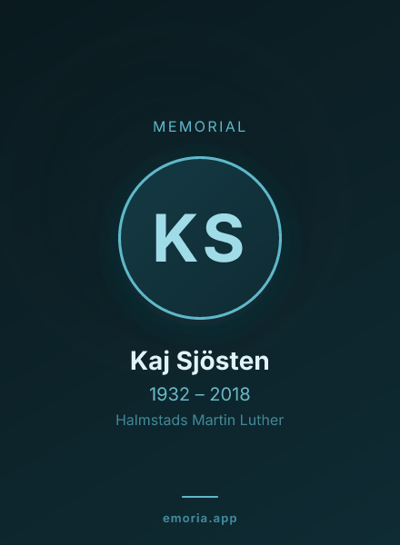 Memorial portrait of Kaj Sjösten