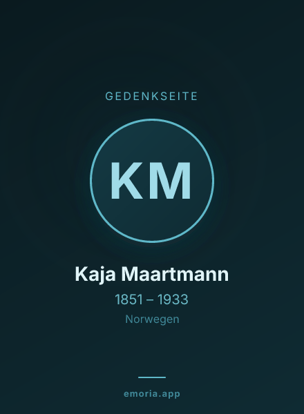 Gedenkportrait von Kaja Maartmann