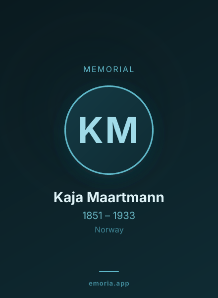 Memorial portrait of Kaja Maartmann