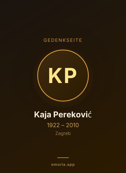 Gedenkportrait von Kaja Pereković