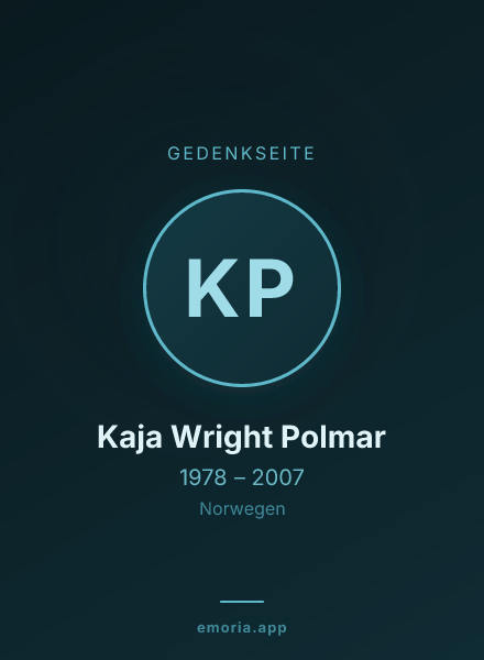Gedenkportrait von Kaja Wright Polmar