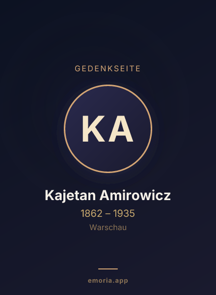 Gedenkportrait von Kajetan Amirowicz
