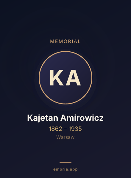 Memorial portrait of Kajetan Amirowicz