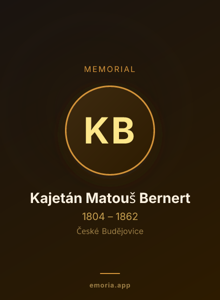 Memorial portrait of Kajetán Matouš Bernert
