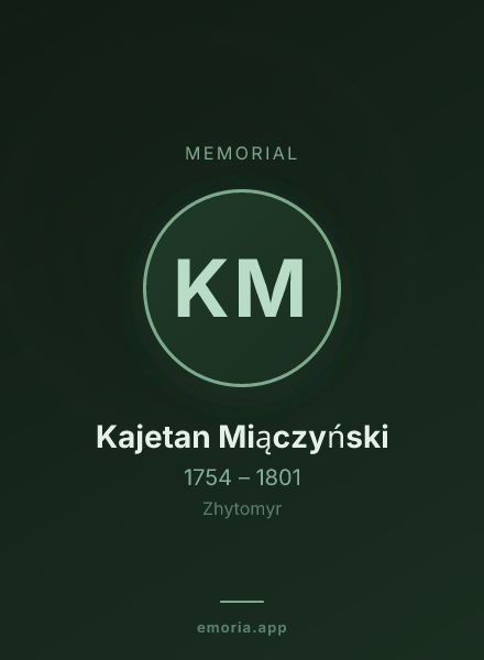 Memorial portrait of Kajetan Miączyński