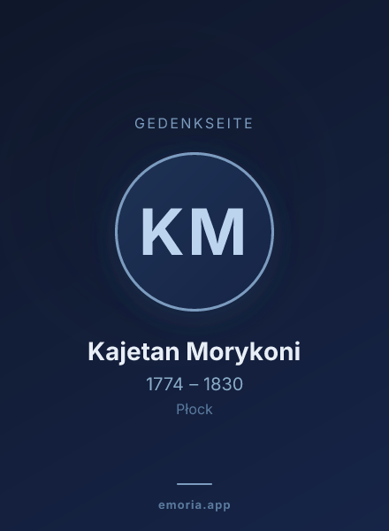 Gedenkportrait von Kajetan Morykoni