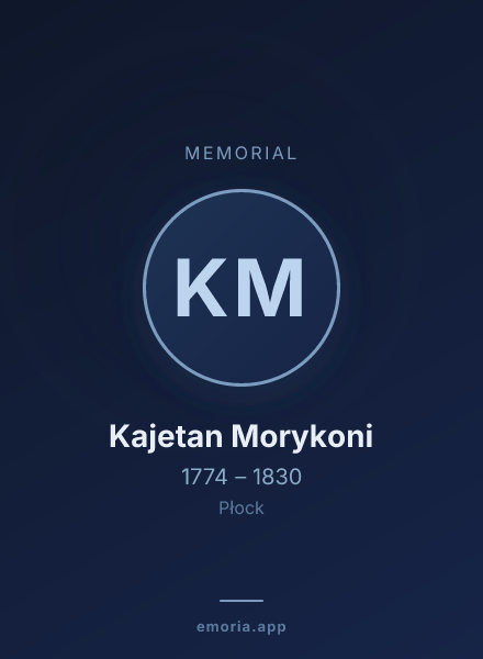 Memorial portrait of Kajetan Morykoni