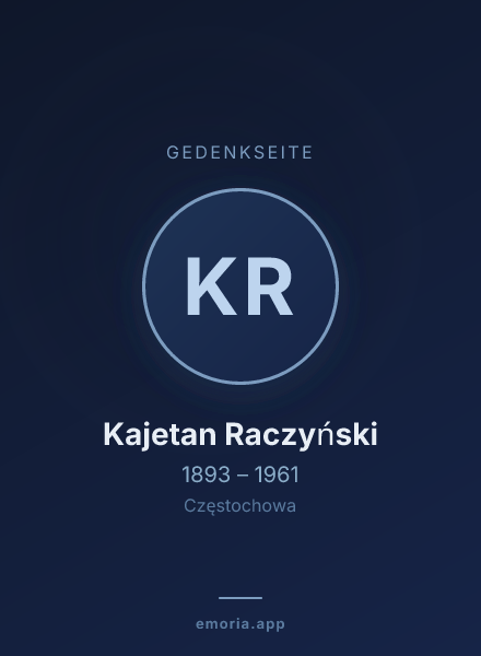 Gedenkportrait von Kajetan Raczyński