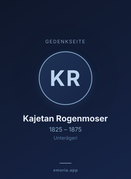Gedenkportrait von Kajetan Rogenmoser