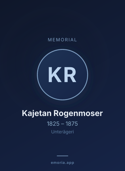 Memorial portrait of Kajetan Rogenmoser