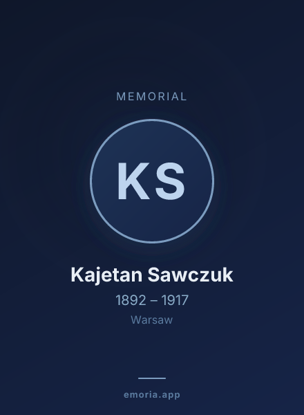 Memorial portrait of Kajetan Sawczuk