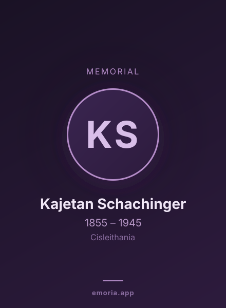 Memorial portrait of Kajetan Schachinger